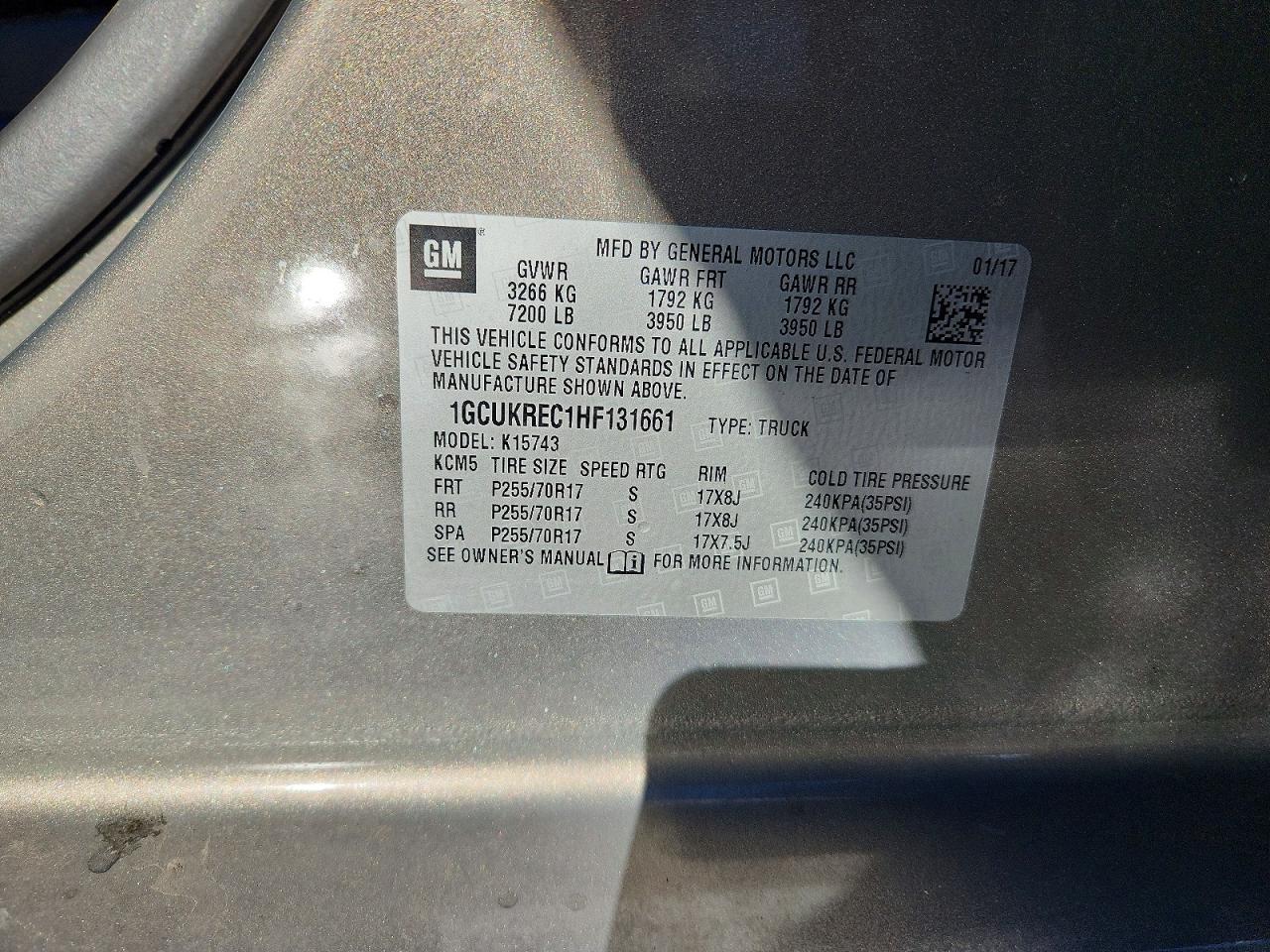 2017 Chevrolet Silverado K1500 LT