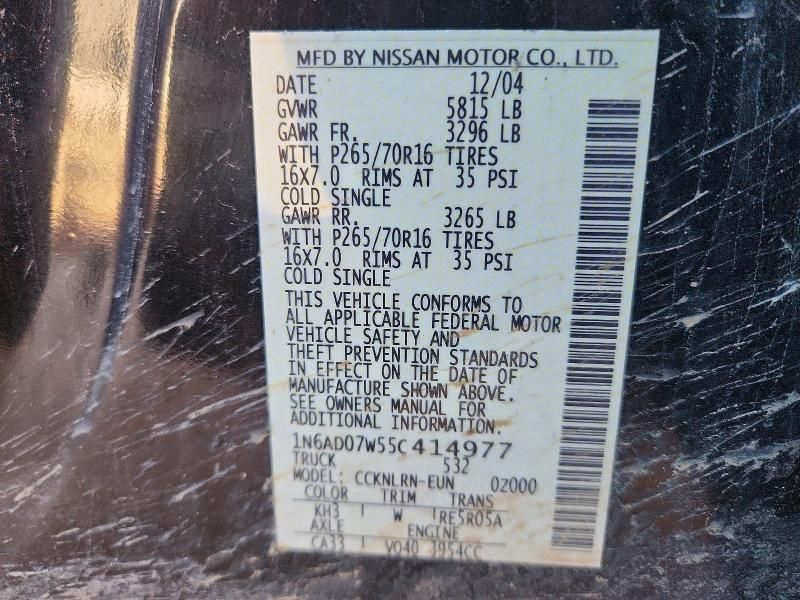 2005 Nissan Frontier Crew cab le