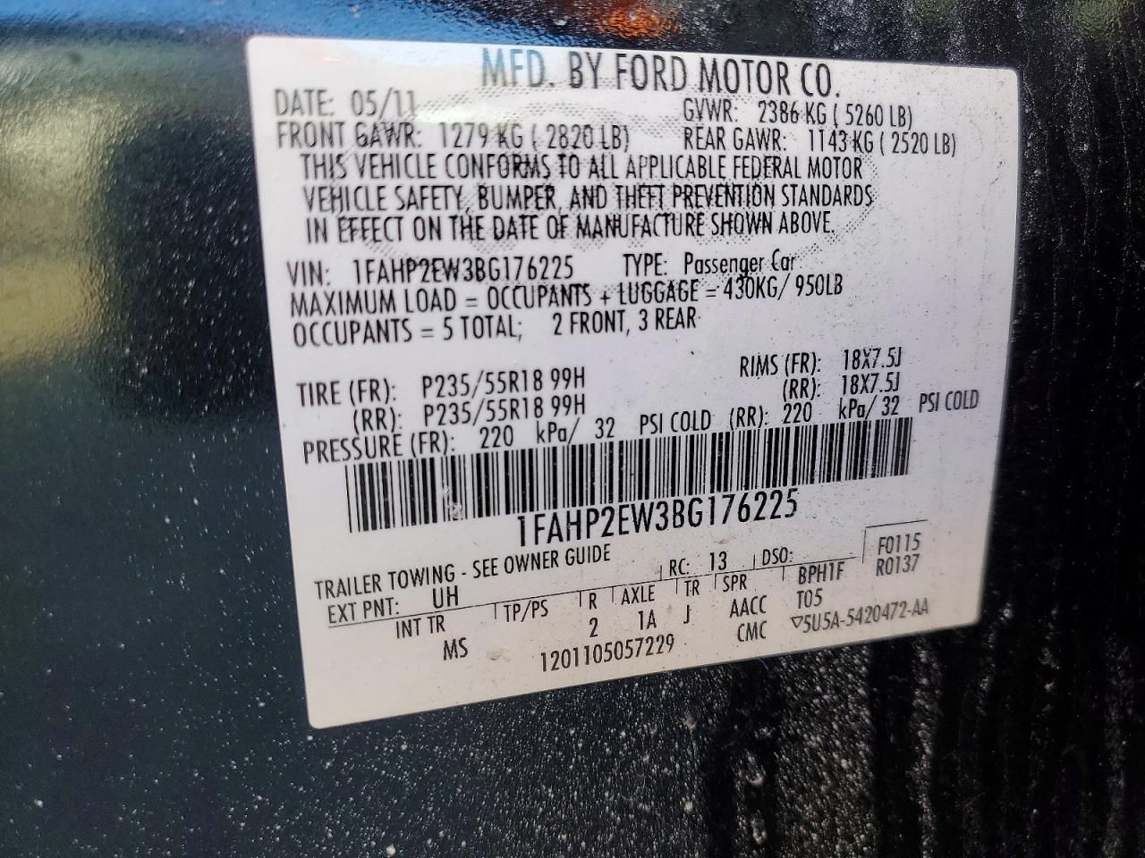 2011 Ford Taurus sel