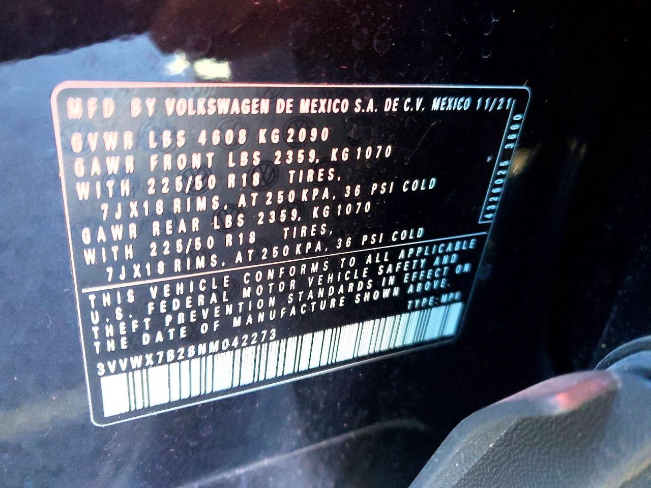 2022 Volkswagen Taos se