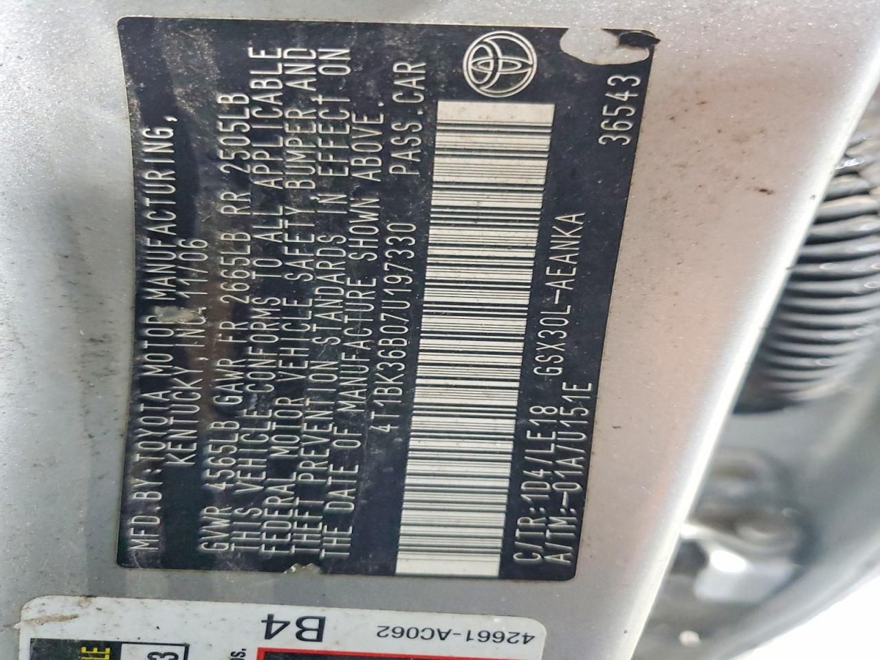 2007 Toyota Avalon xl