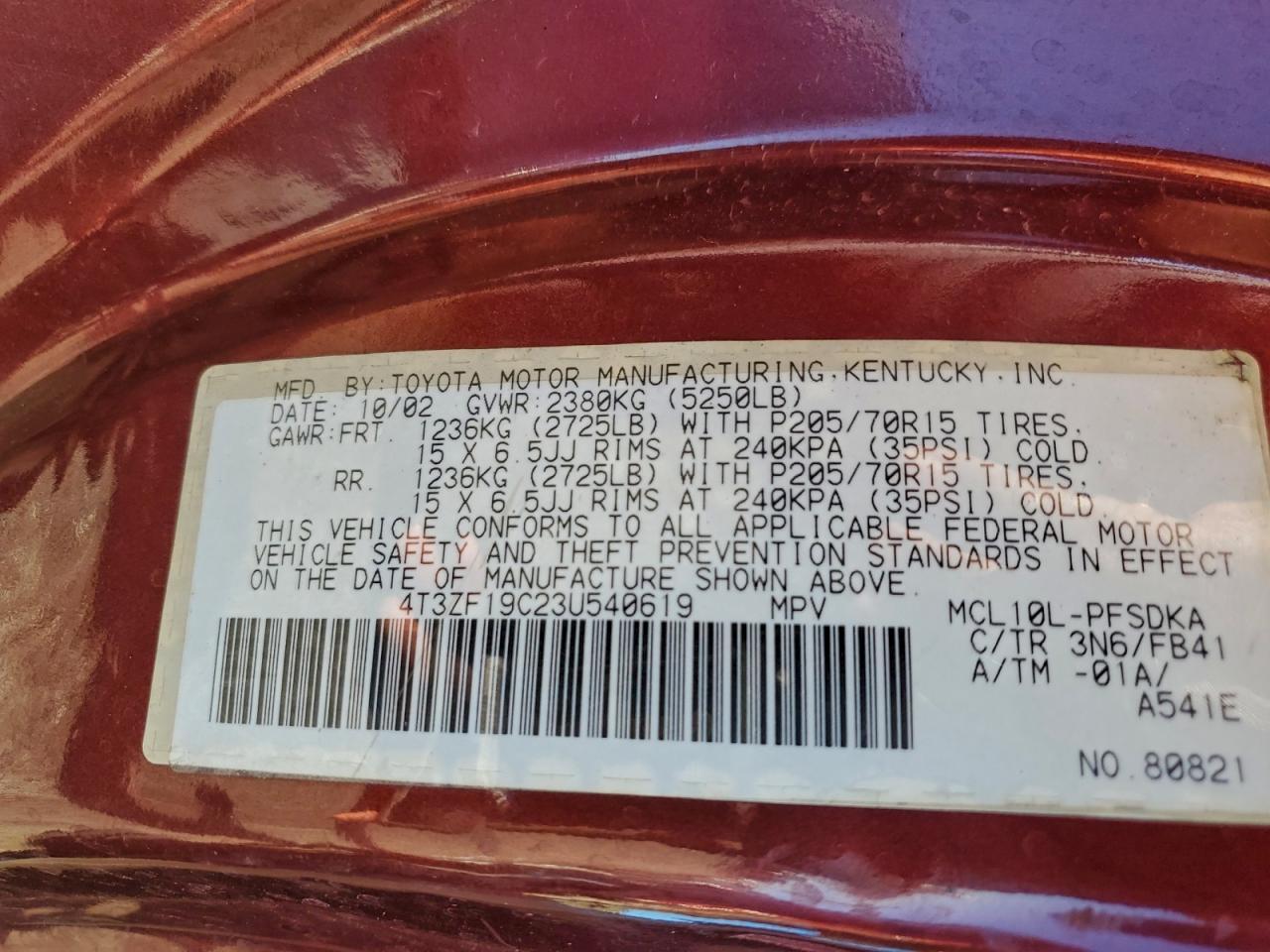 2003 Toyota Sienna ce