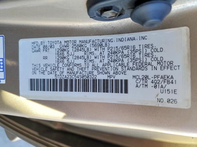 2004 Toyota Sienna ce