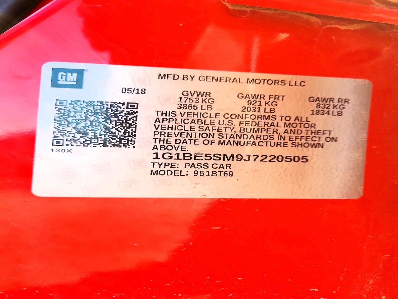 2018 Chevrolet Cruze lt