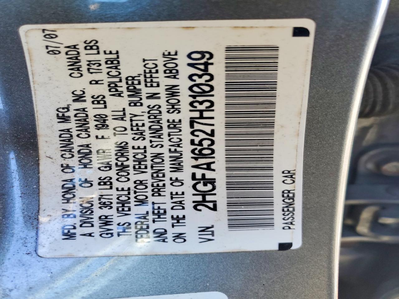2007 Honda Civic lx