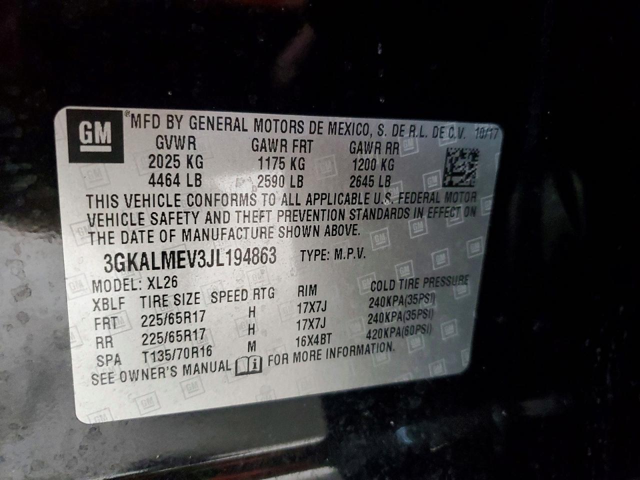 2018 GMC Terrain sle