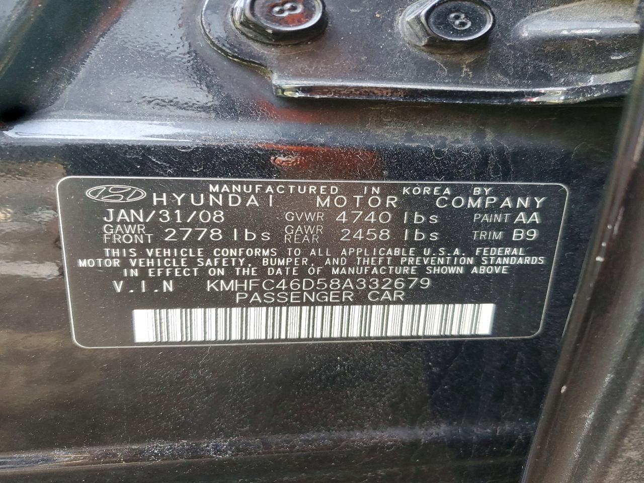 2008 Hyundai Azera gls