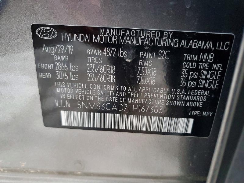 2020 Hyundai Santa fe sel
