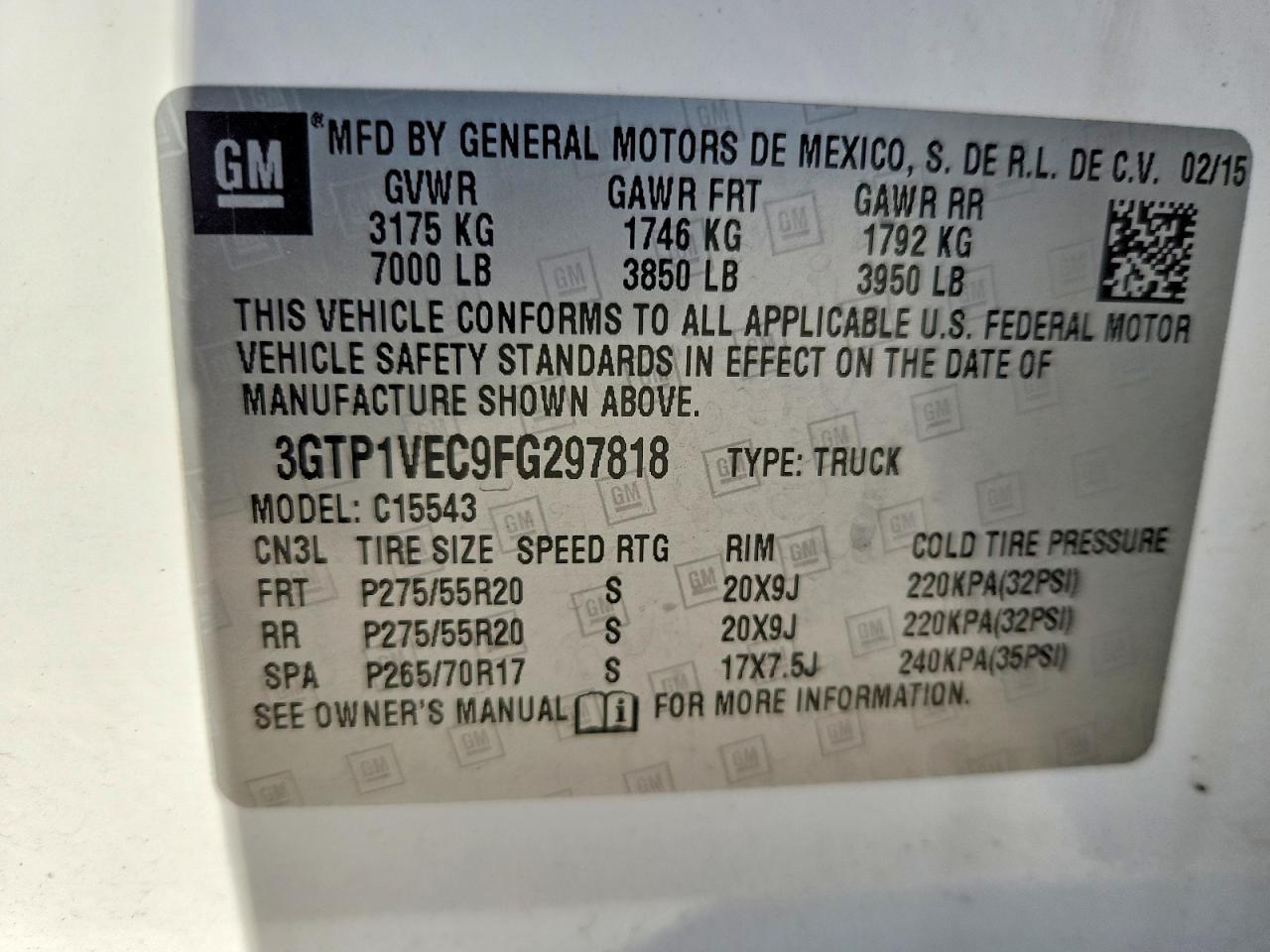 2015 GMC Sierra C1500 SLT