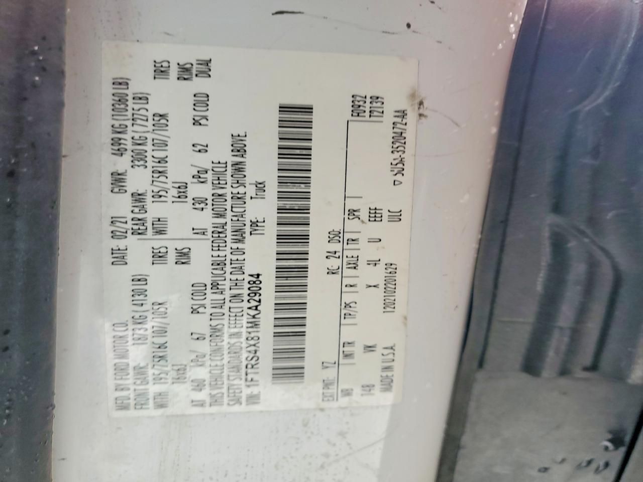 2021 Ford Transit 350 HD Utility / Service Van