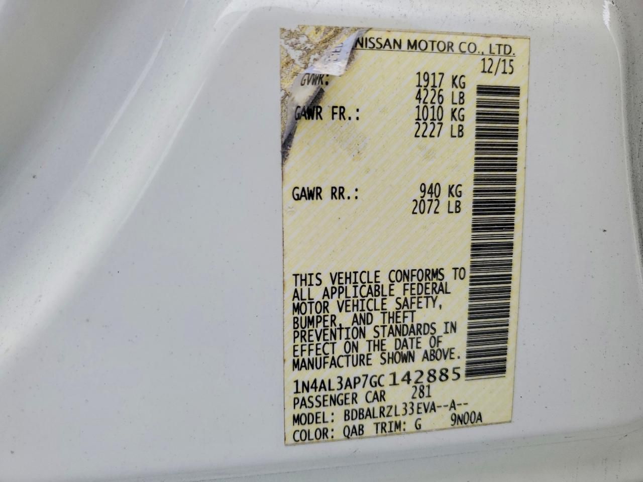 2016 Nissan Altima 2.5