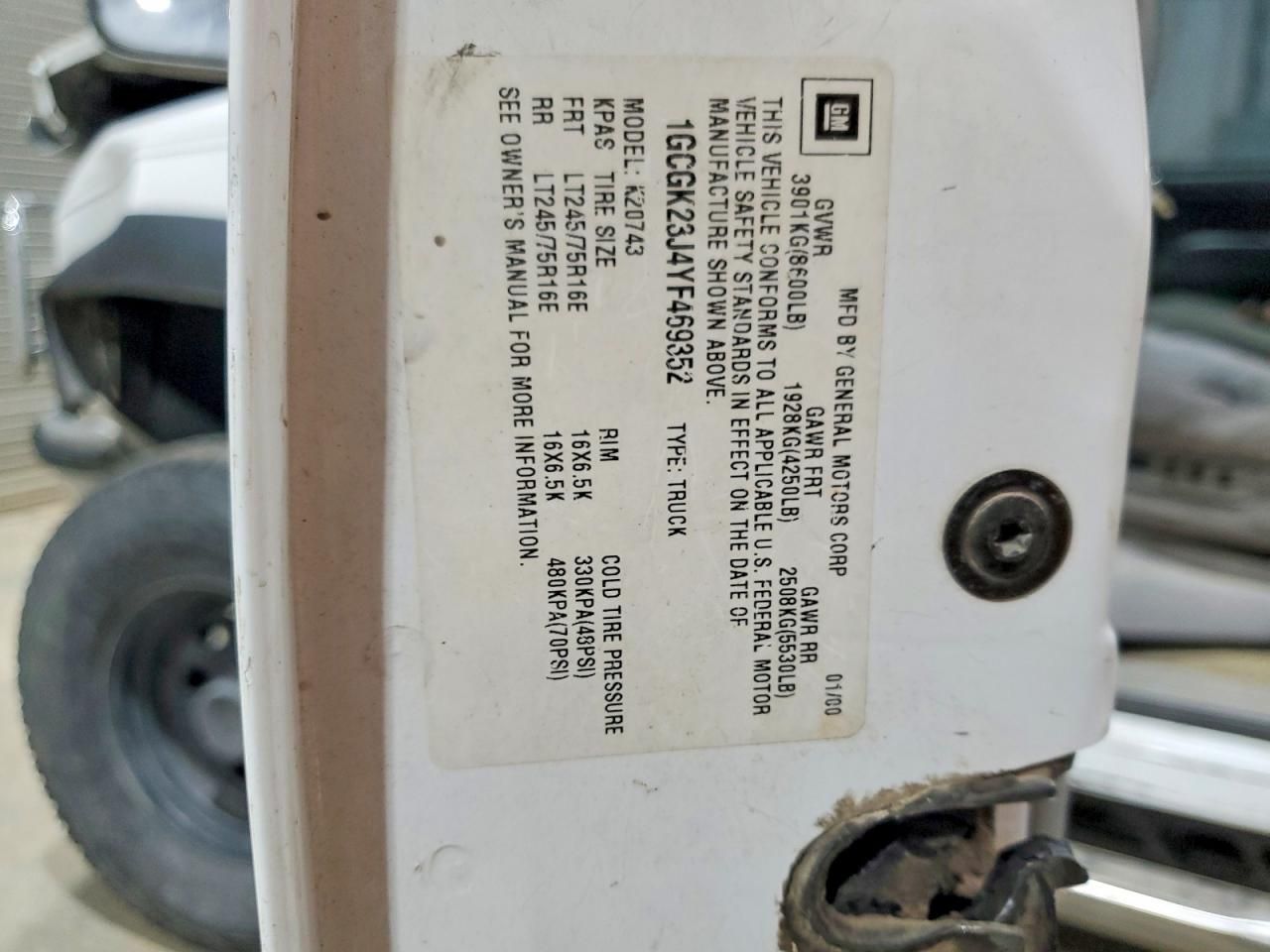 2000 Chevrolet Gmt-400 K2500