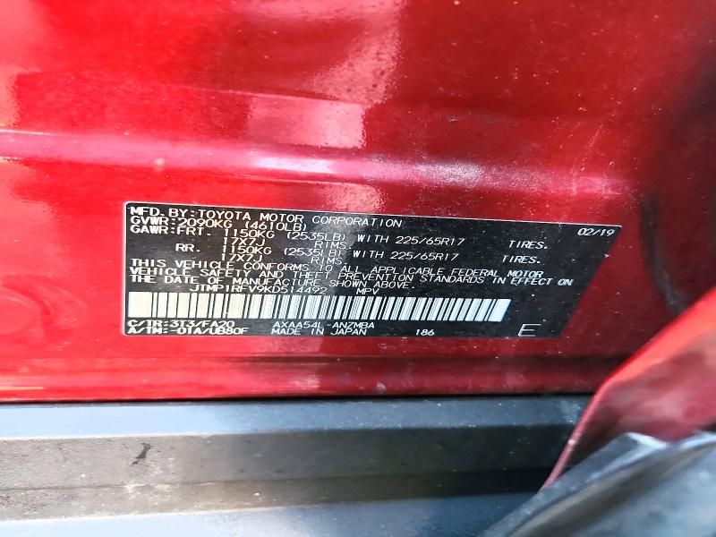 2019 Toyota Rav4 xle