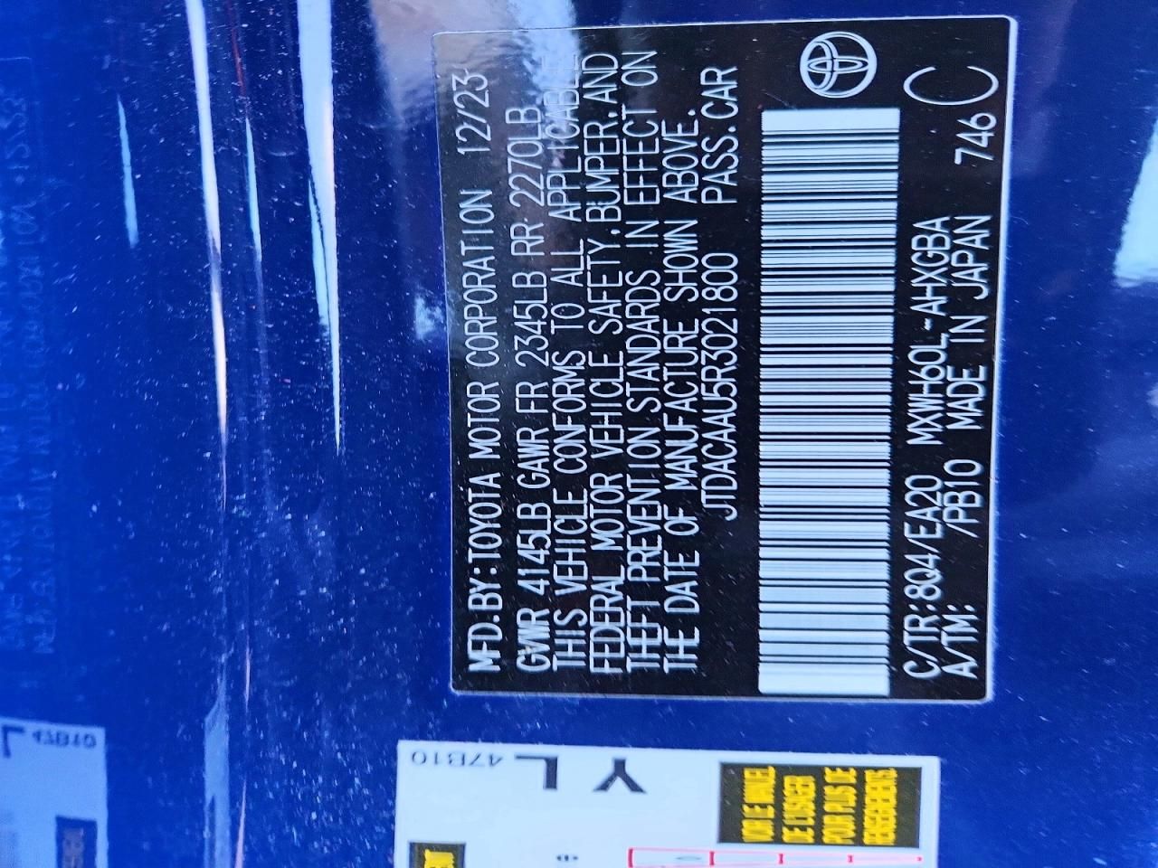 2024 Toyota Prius le