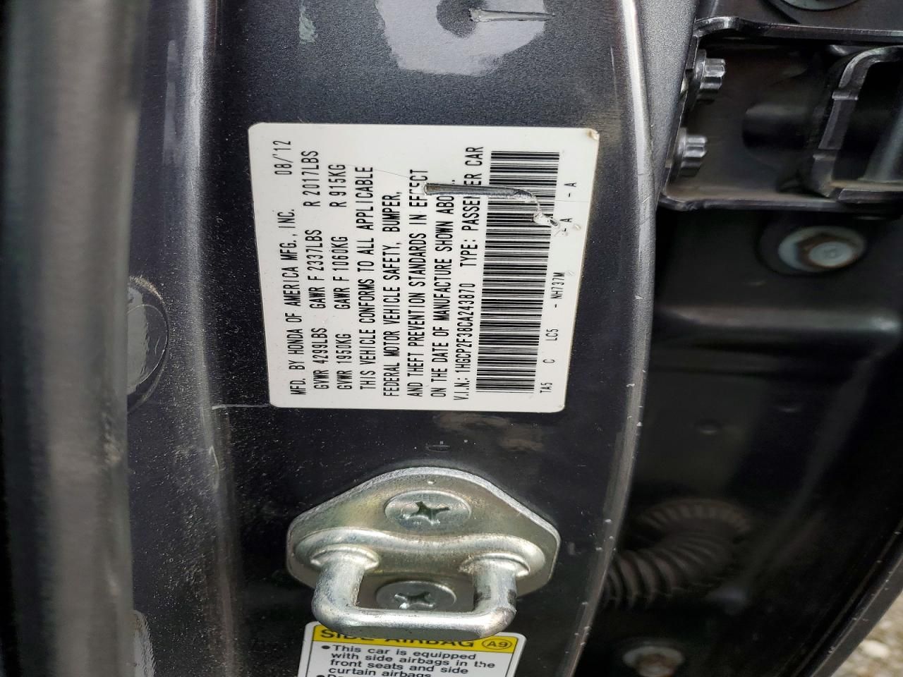 2012 Honda Accord lx