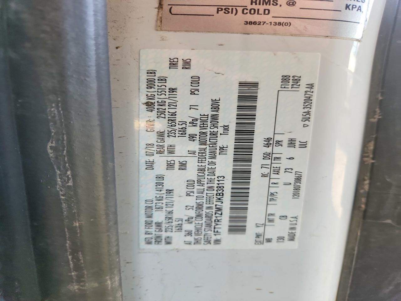 2018 Ford Transit T-250