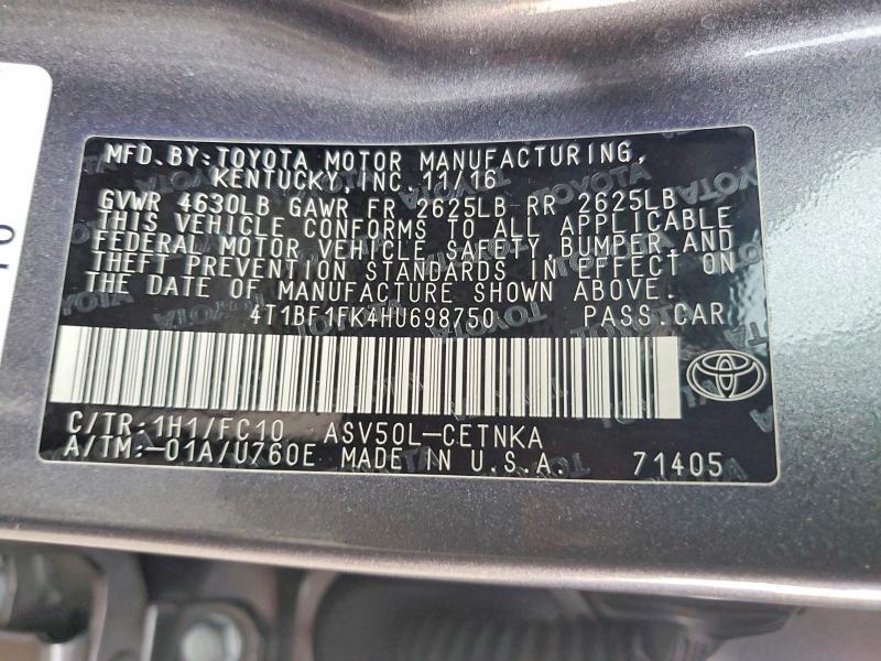 2017 Toyota Camry le