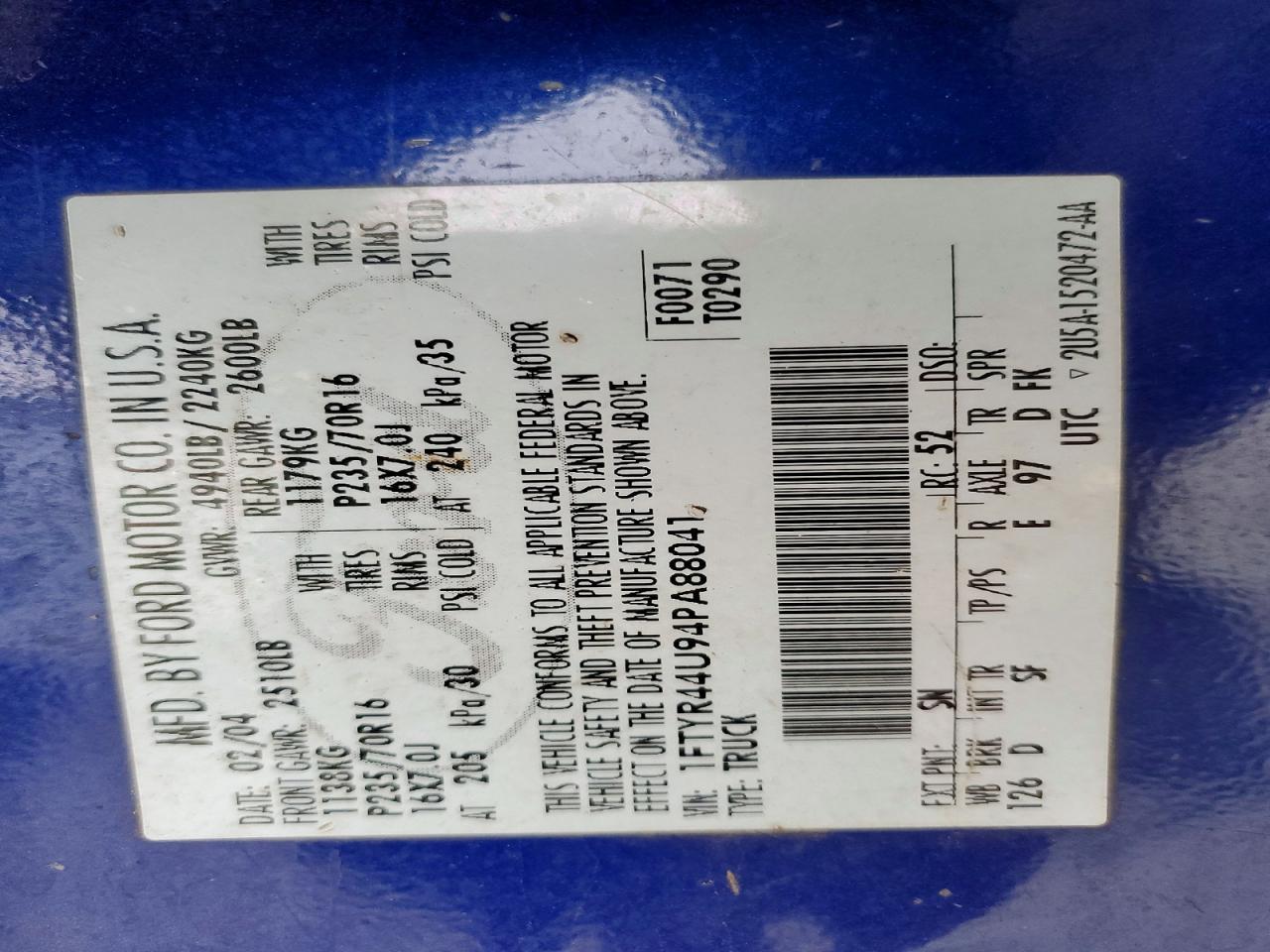 2004 Ford Ranger Super Cab