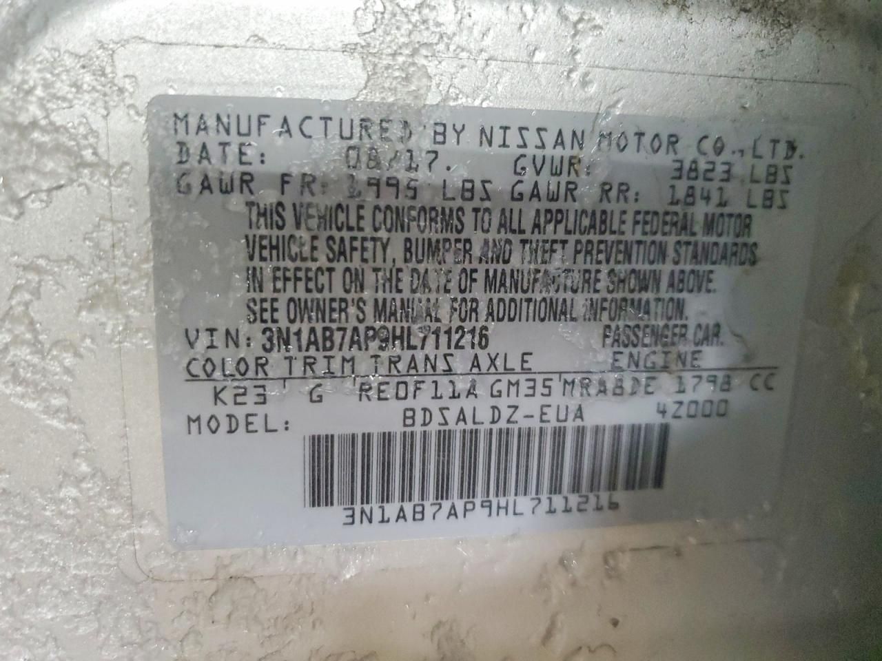 2017 Nissan Sentra s