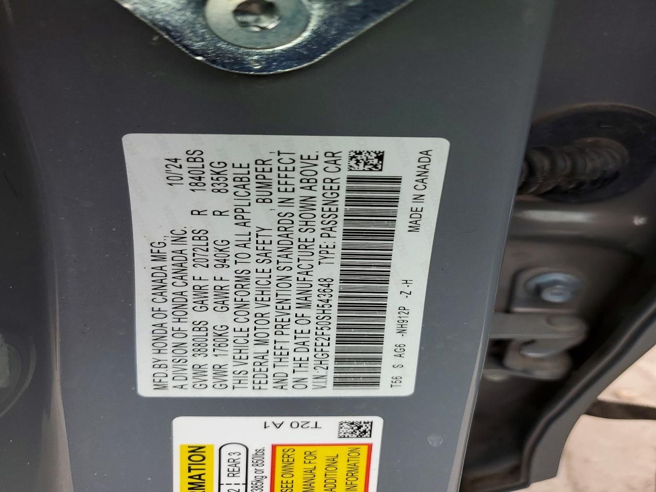 2025 Honda Civic Sport