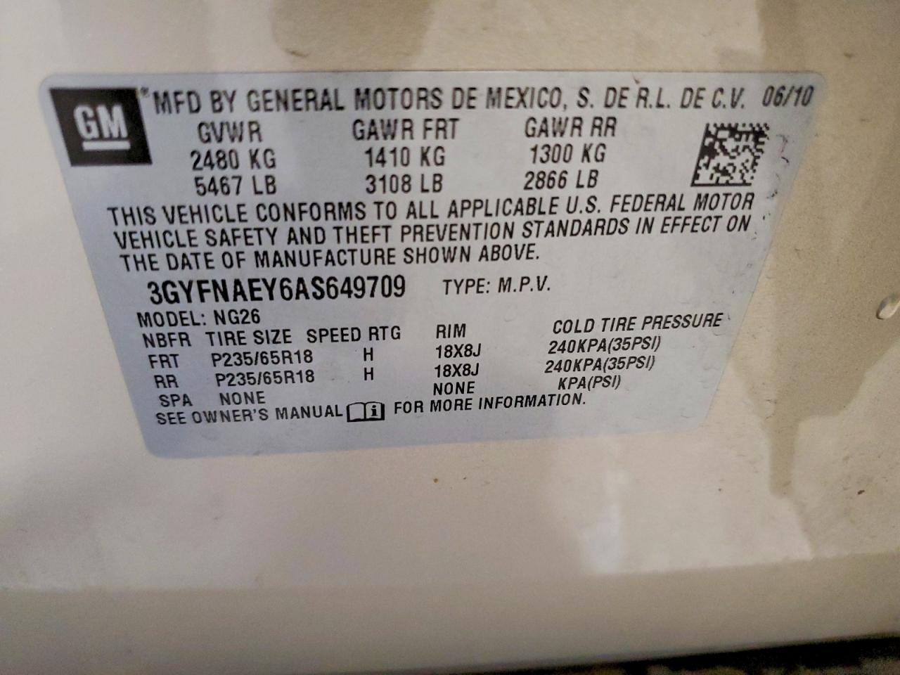 2010 Cadillac Srx Luxury Collection