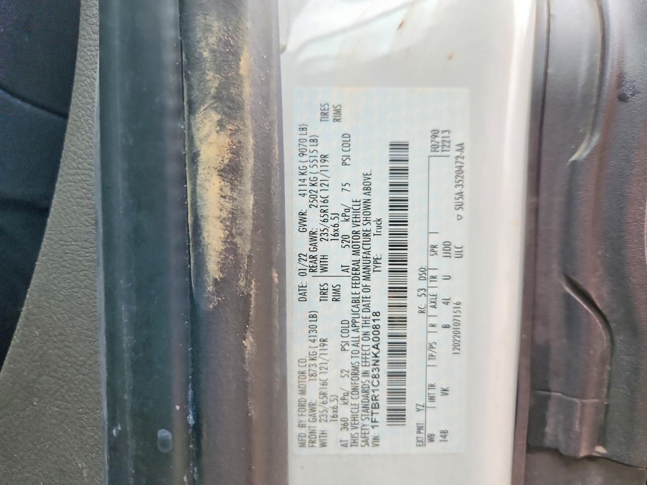 2022 Ford Transit T-250 Utility / Service Van