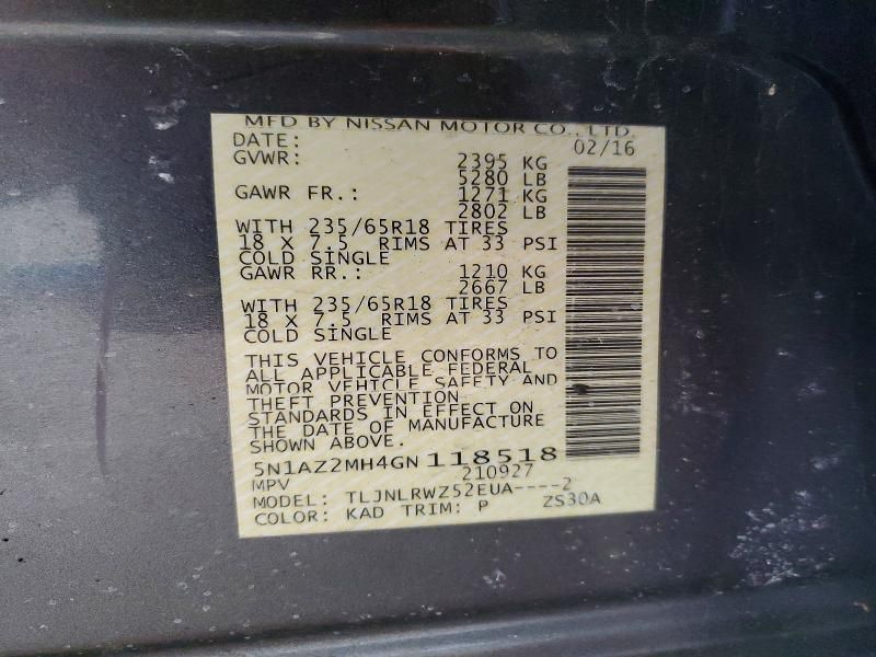 2016 Nissan Murano s