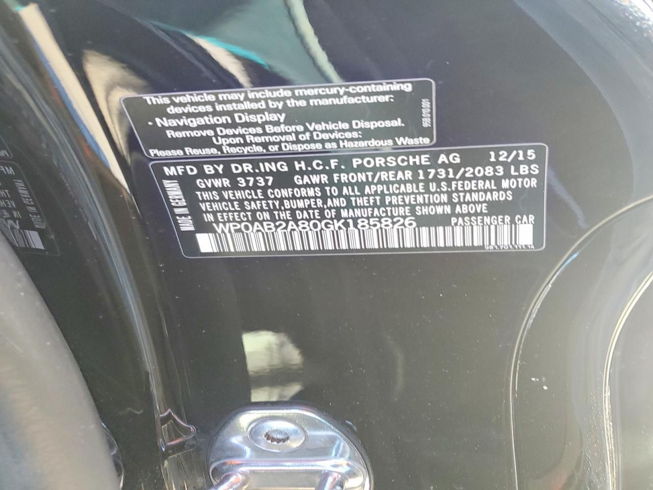 2016 Porsche Cayman s