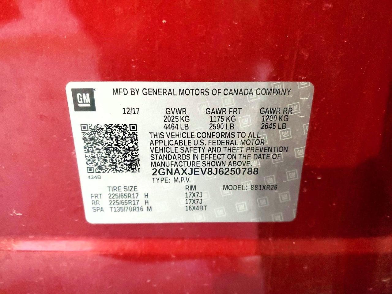 2018 Chevrolet Equinox lt