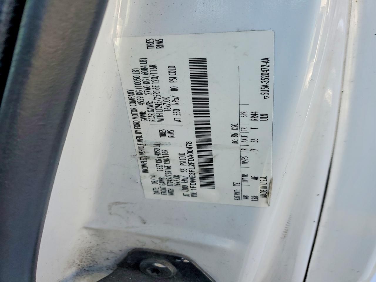 2015 Ford E350 BOX Truck