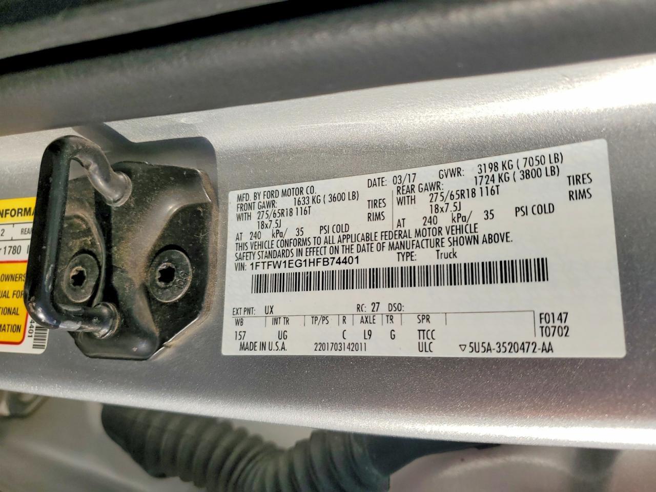 2017 Ford F150 Supercrew