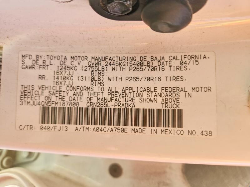 2015 Toyota Tacoma Double cab Prerunner