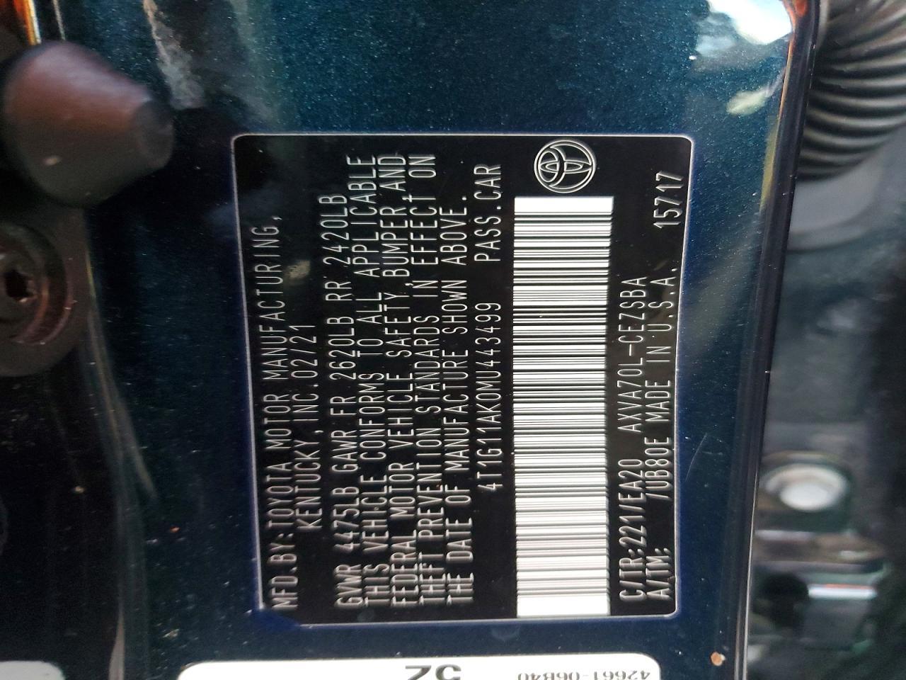 2021 Toyota Camry se