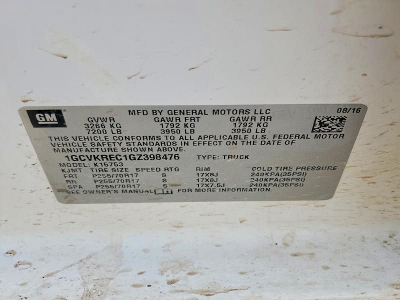 2016 Chevrolet Silverado K1500 lt