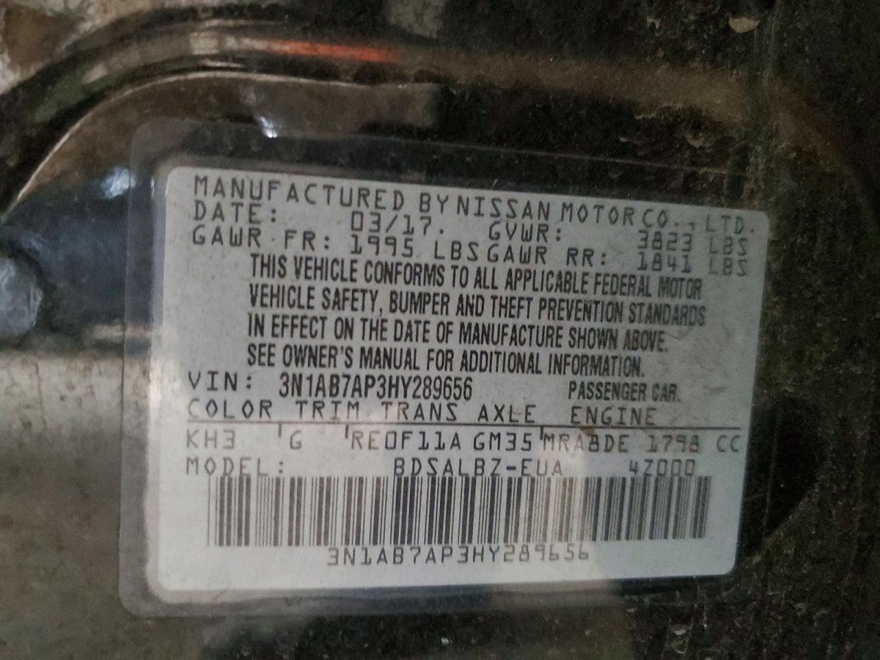 2017 Nissan Sentra s