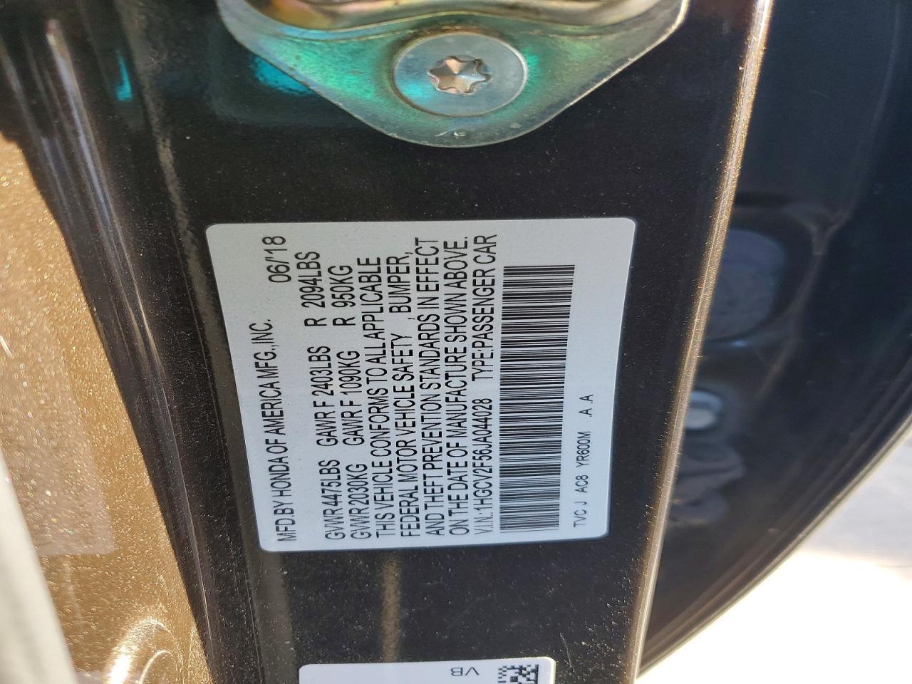 2018 Honda Accord exl