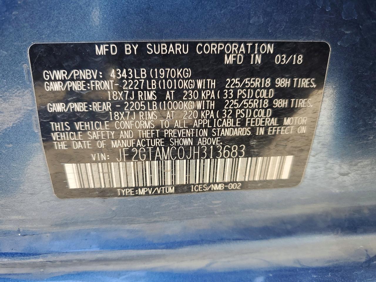 2018 Subaru Crosstrek Limited