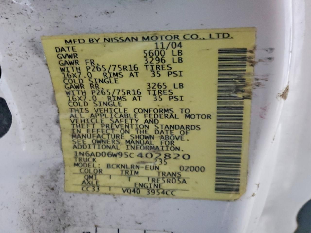 2005 Nissan Frontier King Cab LE