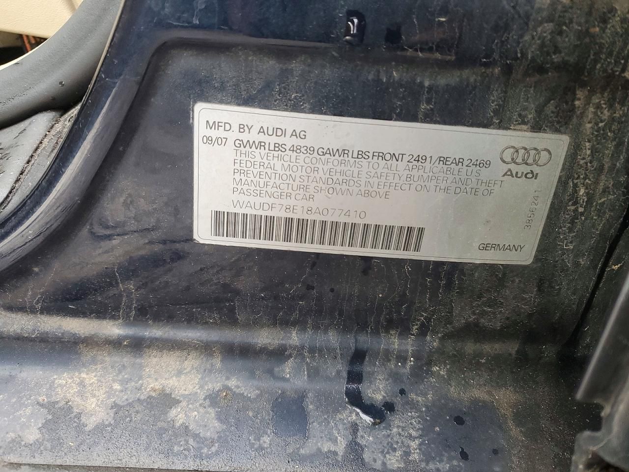 2008 Audi A4 2.0t Quattro