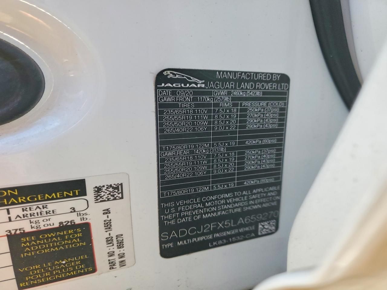 2020 Jaguar F-pace Premium