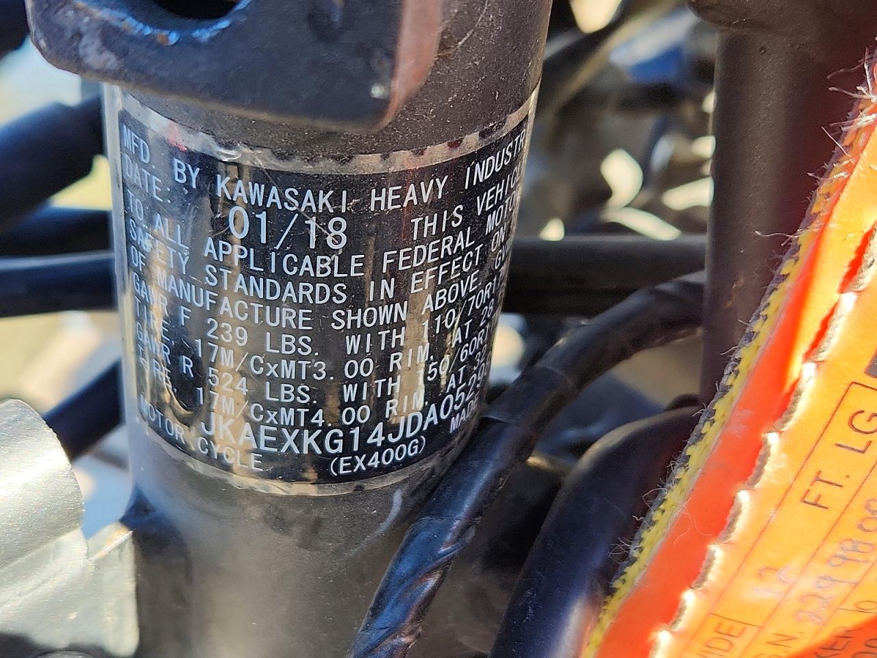 2018 Kawasaki EX400