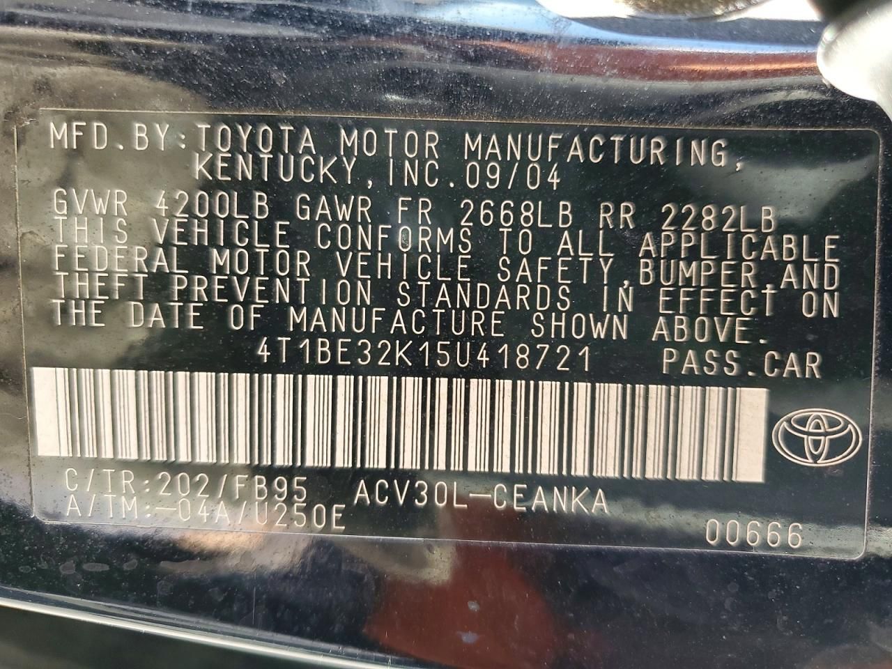 2005 Toyota Camry le