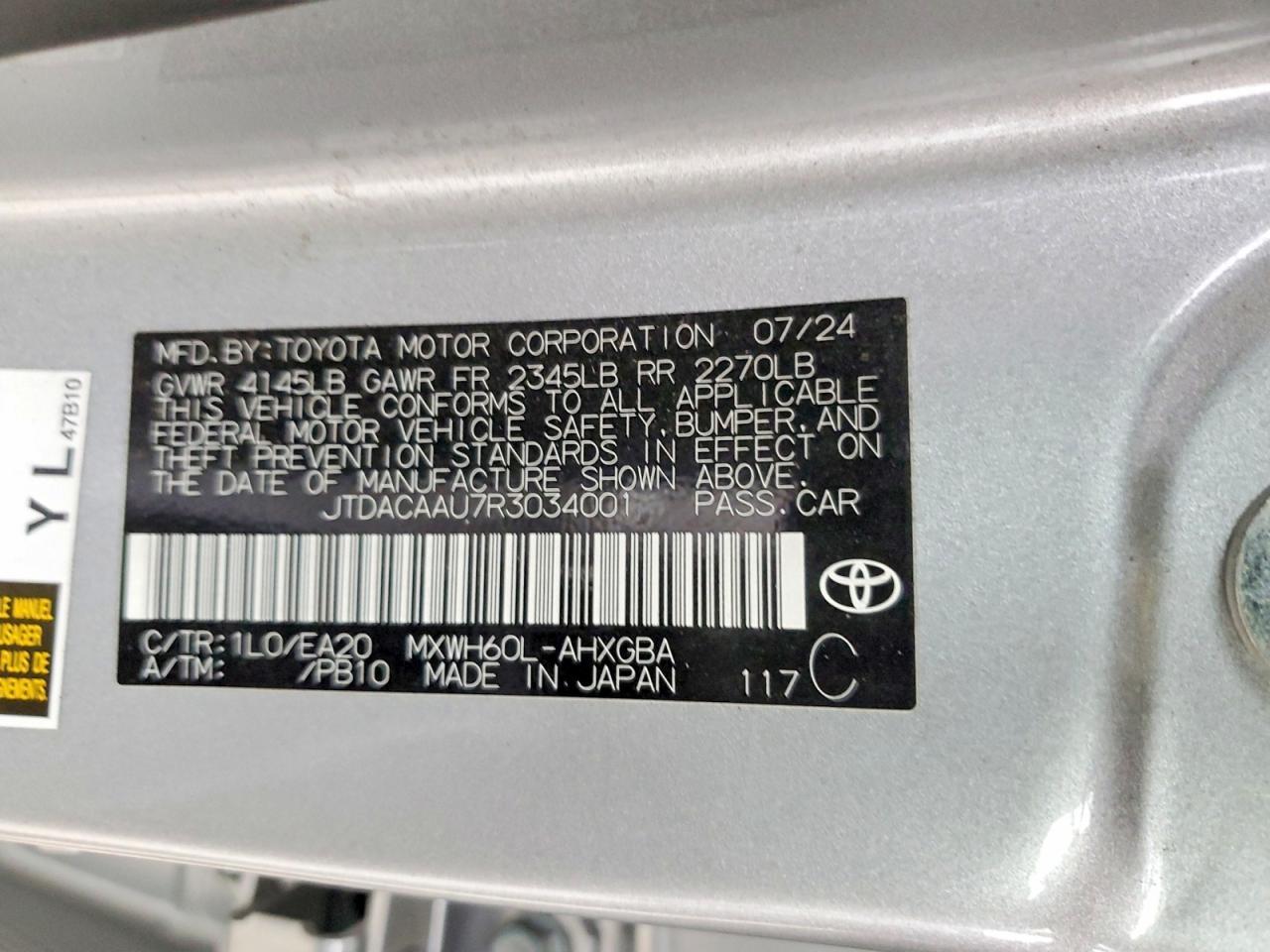 2024 Toyota Prius le