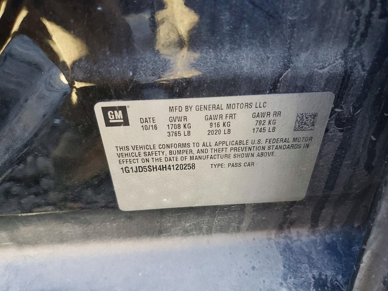 2017 Chevrolet Sonic lt