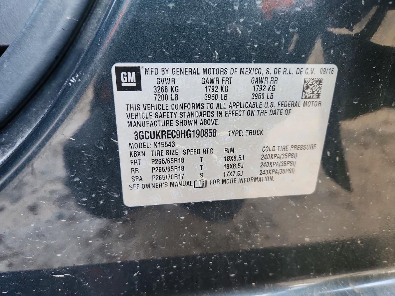 2017 Chevrolet Silverado K1500 lt