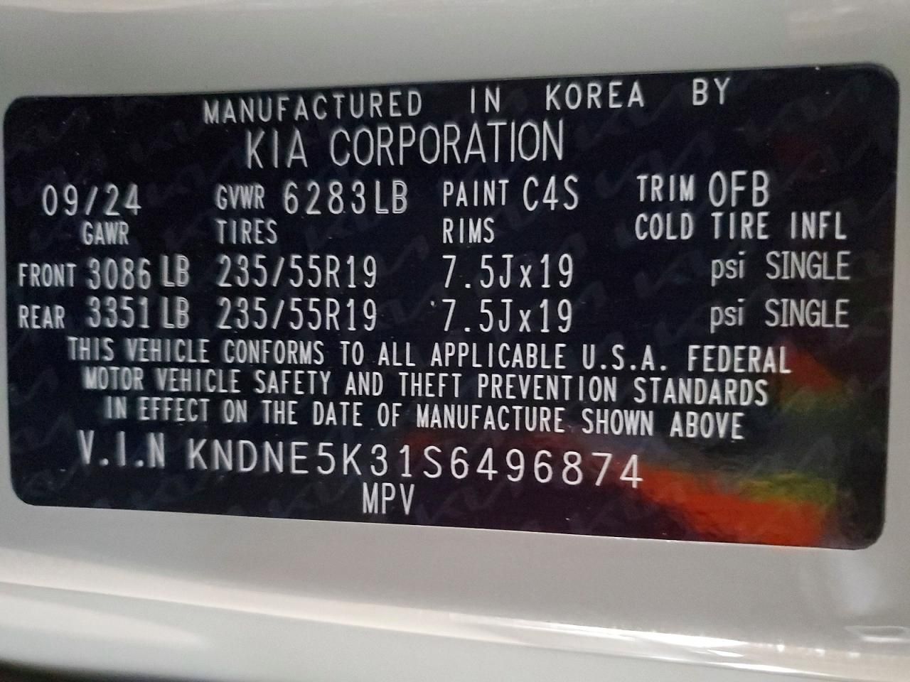 2025 KIA Carnival sx