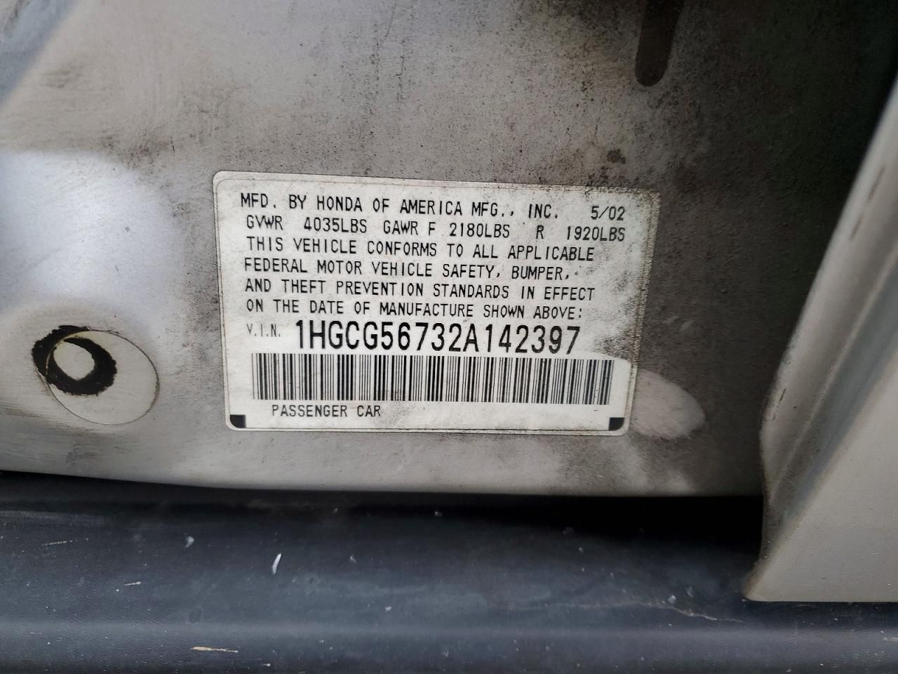 2002 Honda Accord se