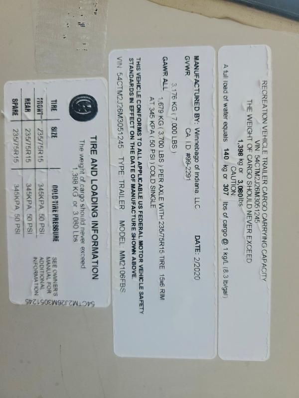 2021 Winnebago Micro Mini-Trailer