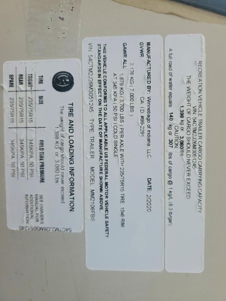 2021 Winnebago Micro Mini-Trailer