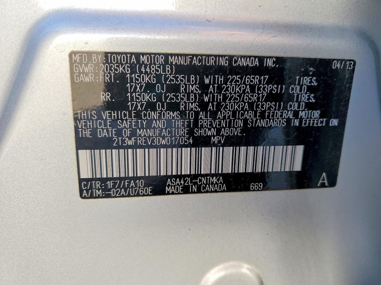 2013 Toyota Rav4 xle